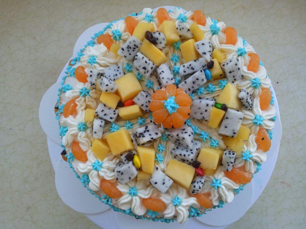 【零失败】不会裱花没关系的水果裸蛋糕 芒果裸蛋糕 完美戚风胚