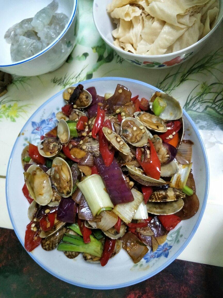 爆炒蒜蓉花甲