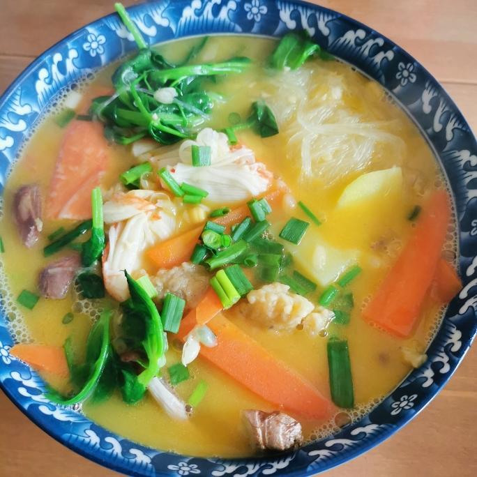 耙豌豆儿汤大杂烩的做法