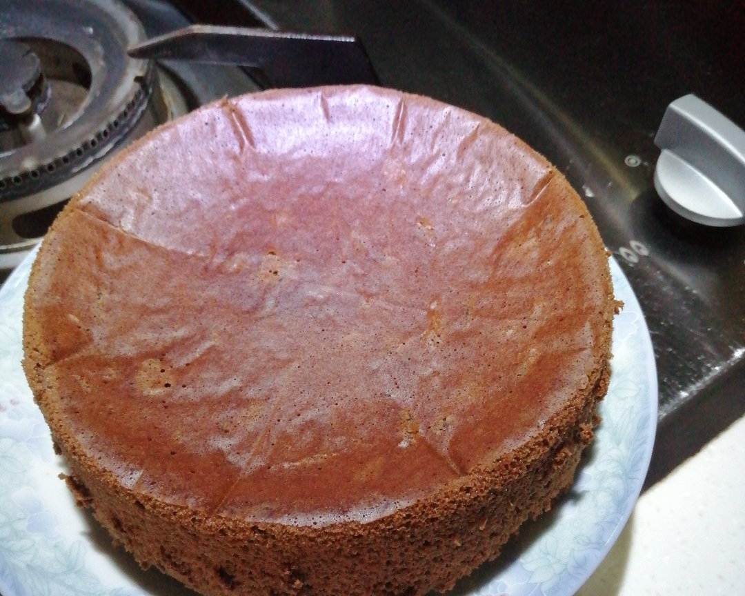 空气炸锅做的6寸可可蛋糕的做法 步骤8