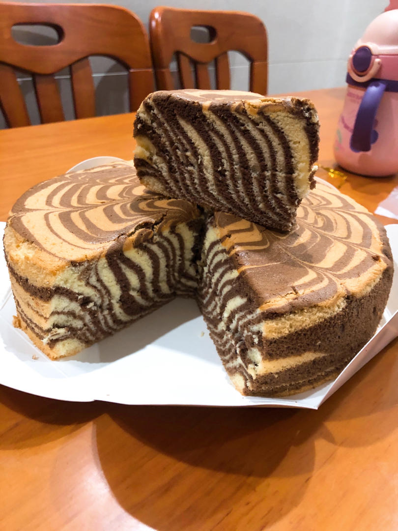 斑马纹戚风蛋糕