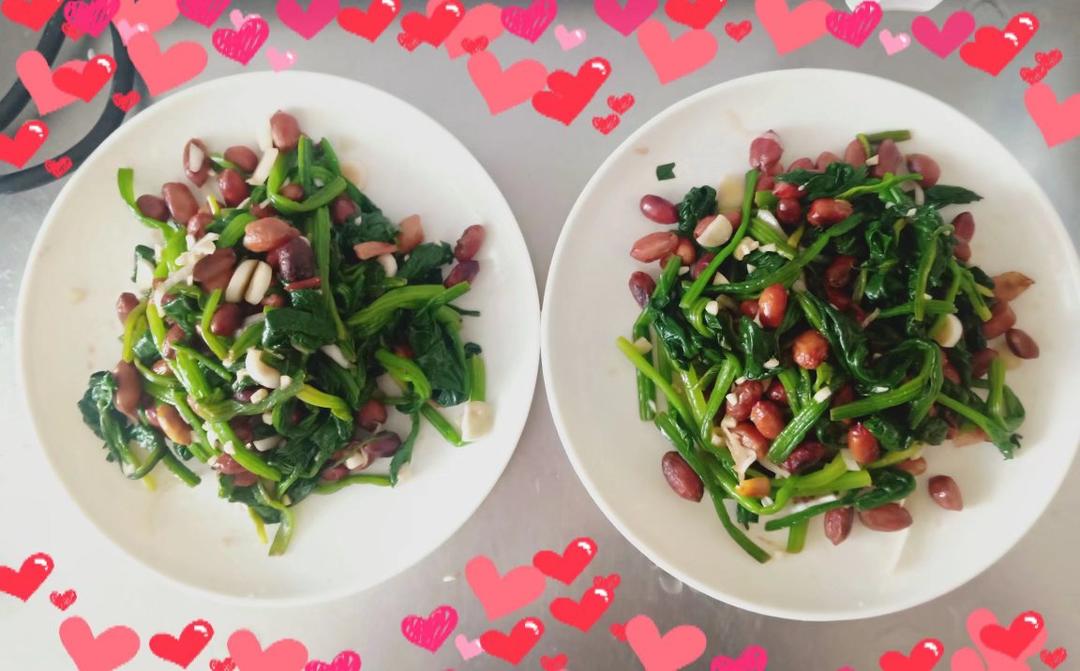 凉拌花生米菠菜