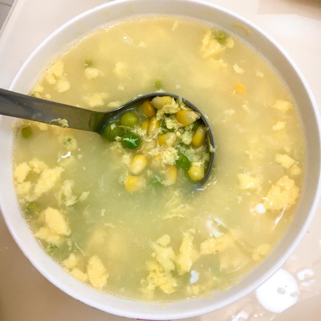 青豆玉米鸡蛋汤