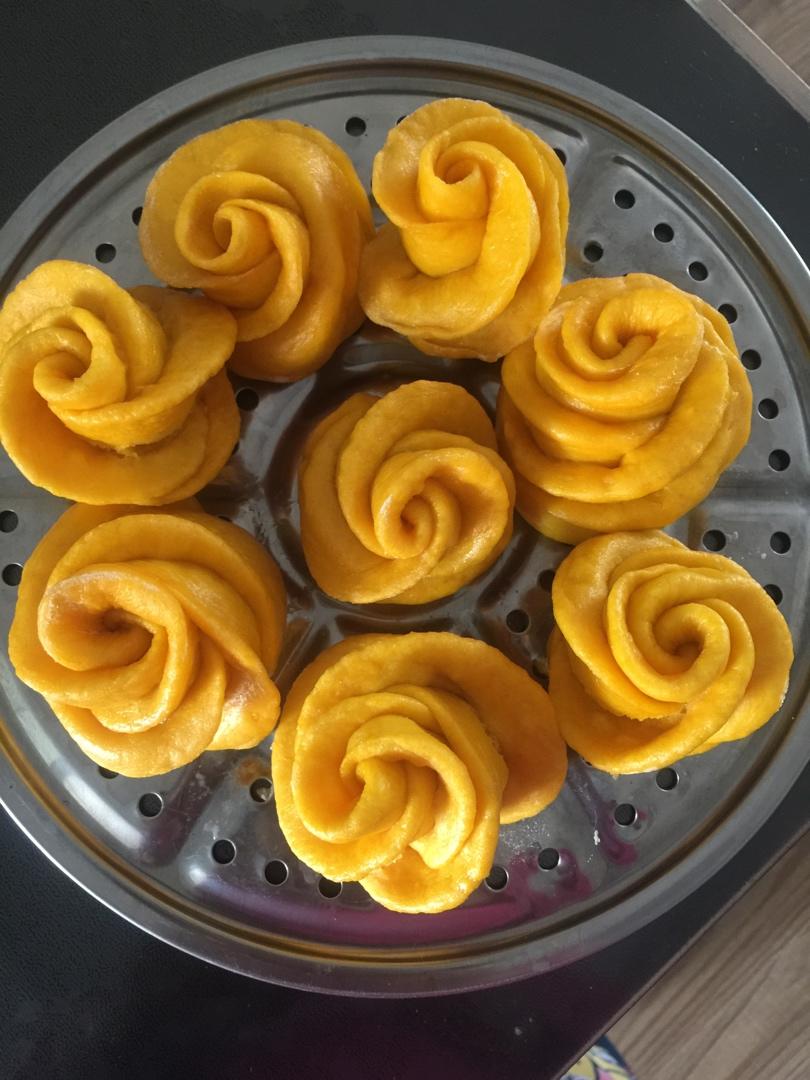 南瓜玫瑰花馒头