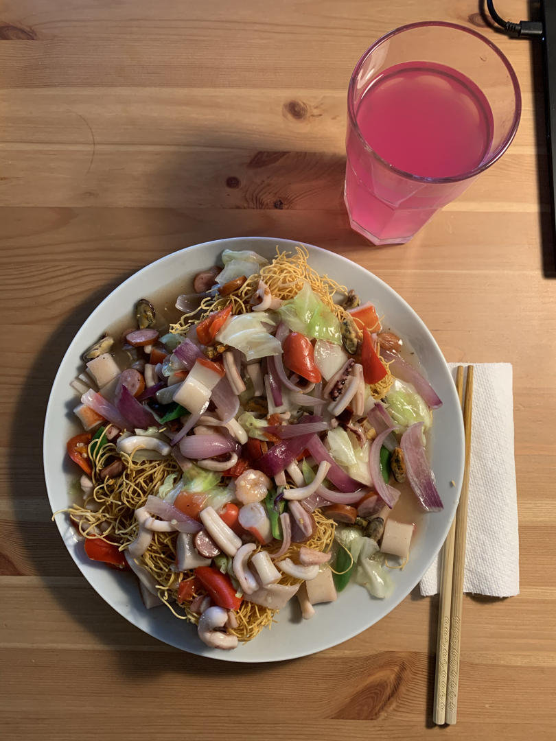 孤独的美食家第六季之炒硬面~（酸辣杂蔬盖浇干脆面）