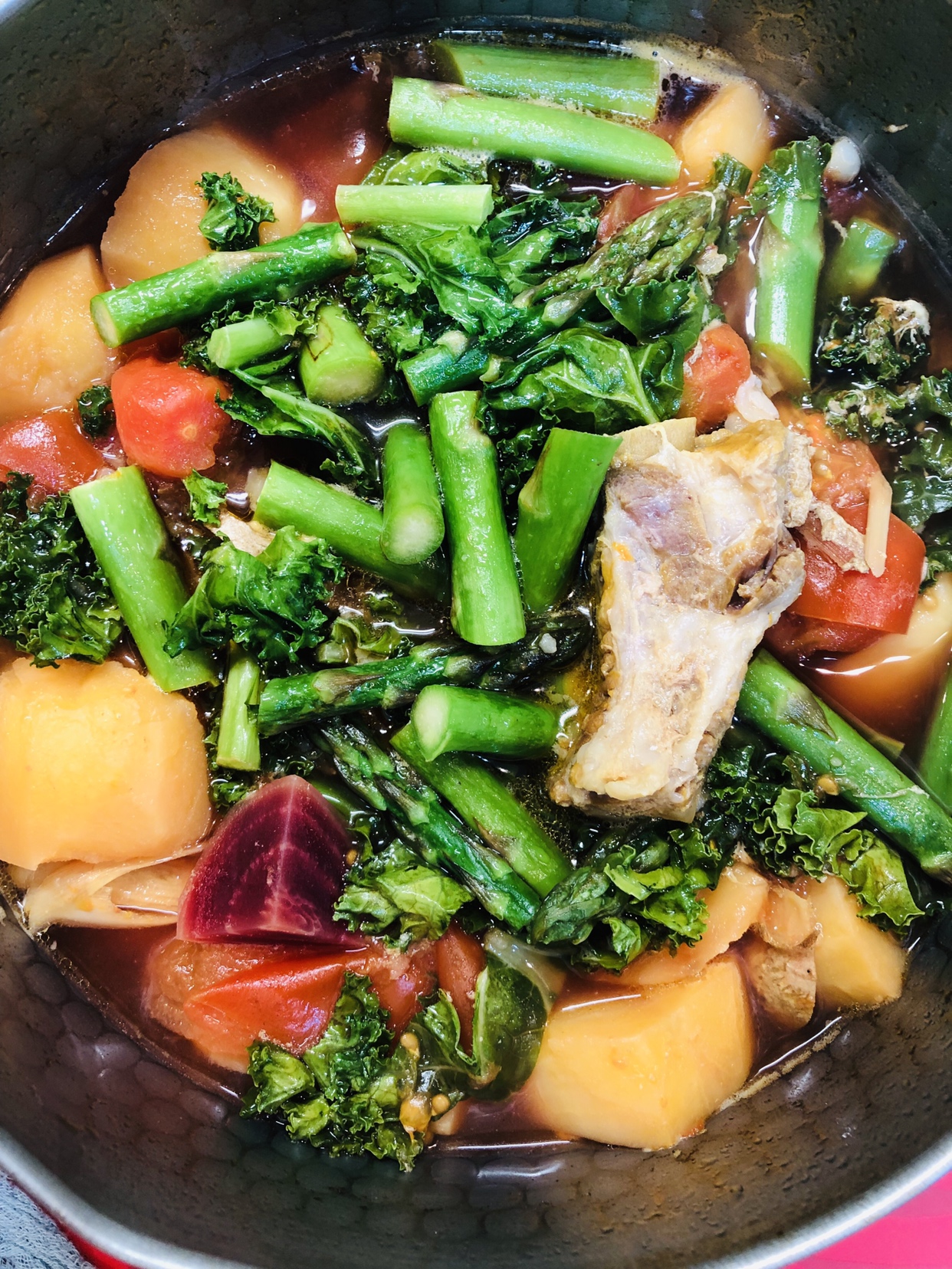 雪平锅五蔬果排骨汤，一锅满足所有营养需求还简单易做味道好！的做法 步骤9