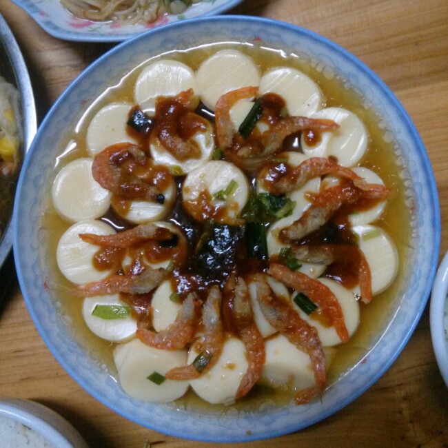 日本豆腐蒸虾仁