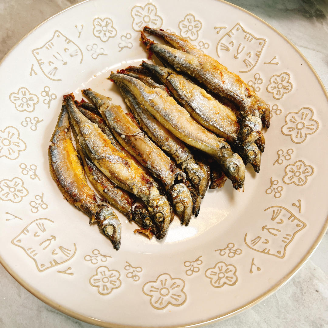 香煎多春鱼及清洗