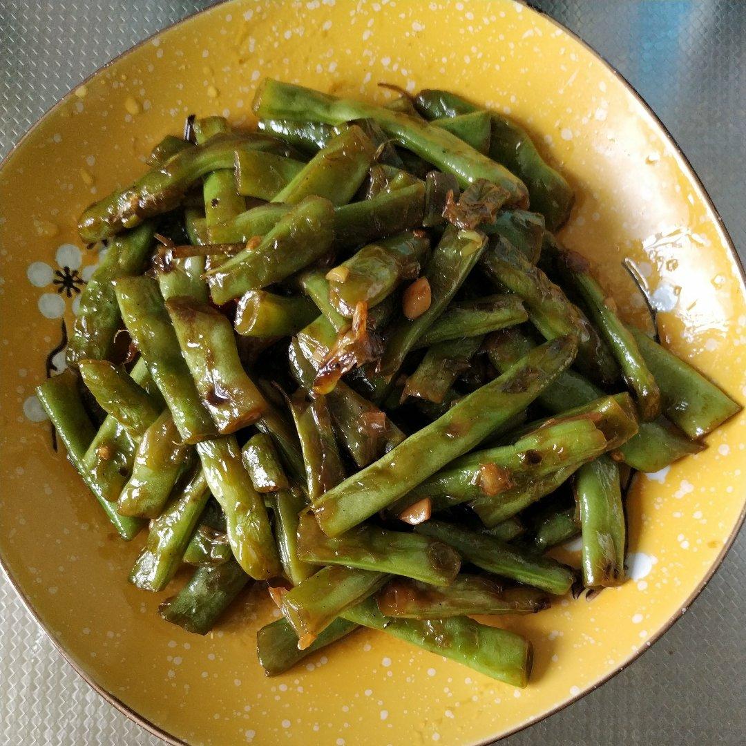 不油炸，素炒四季豆