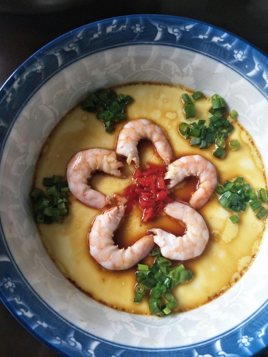 滑嫩的虾仁蛋羹