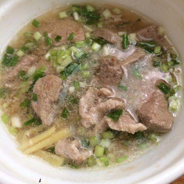 庄号天桃做的猪肝瘦肉蒸汤