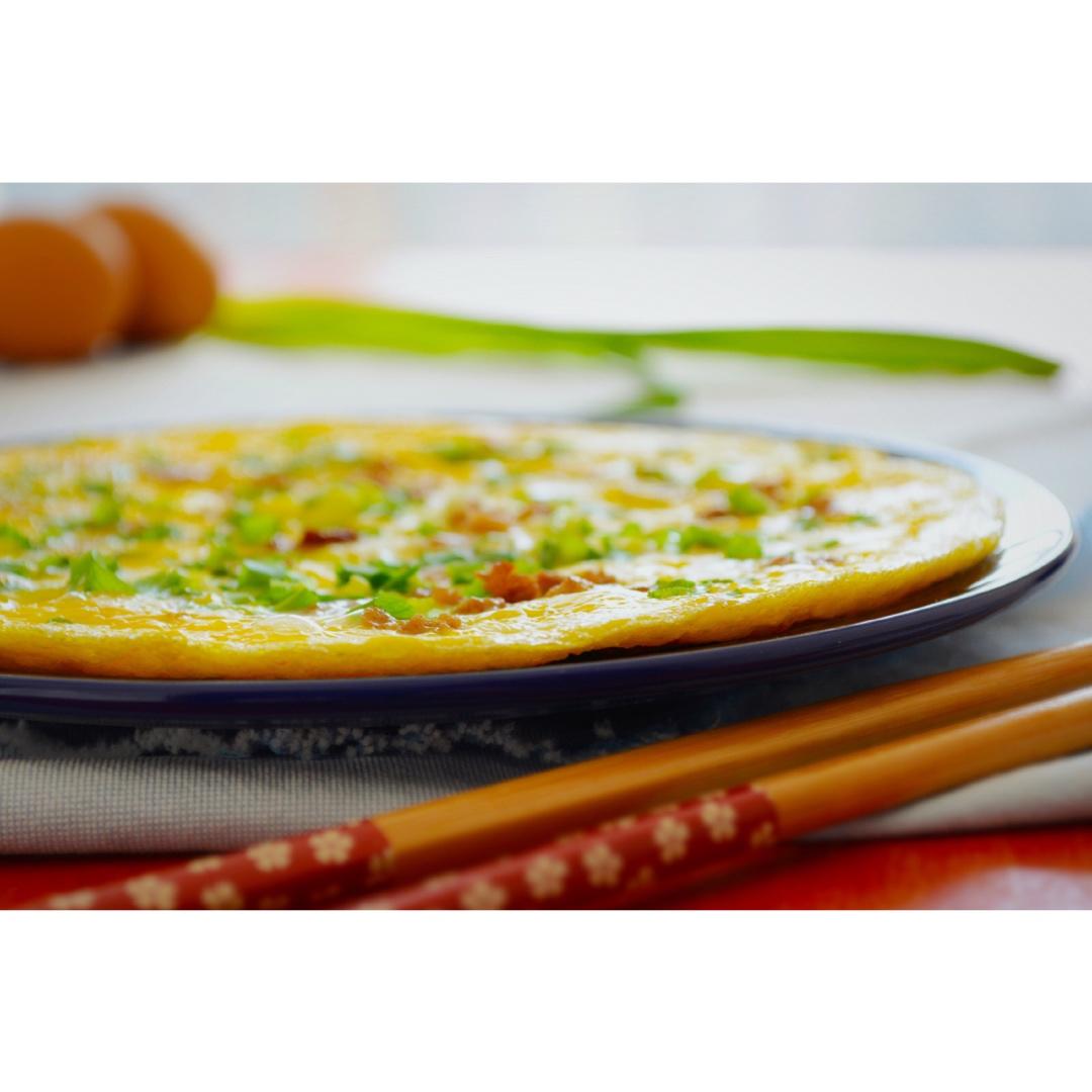 快手菜 香葱肉碎煎蛋