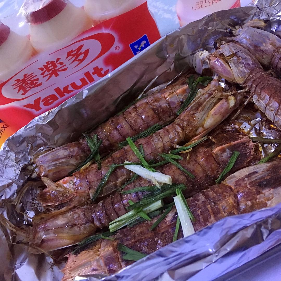 椒盐皮皮虾（赖尿虾）烤箱版的做法