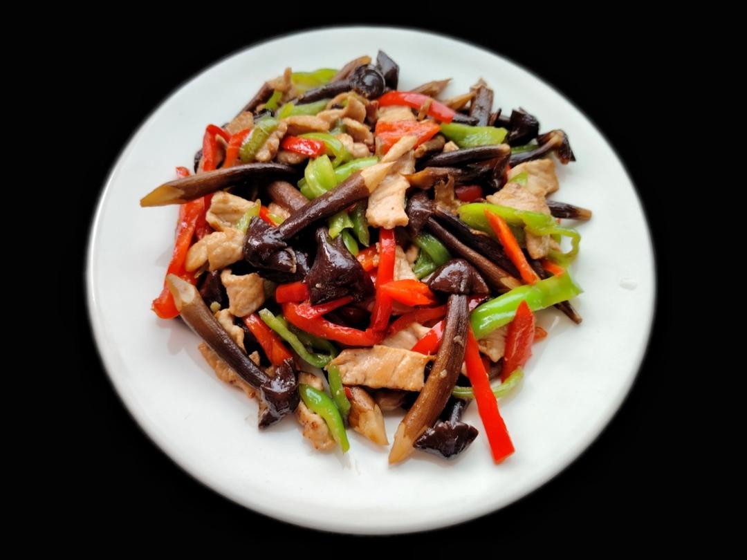 鸡枞菌炒肉丝（饭店厨师推荐的做法~）