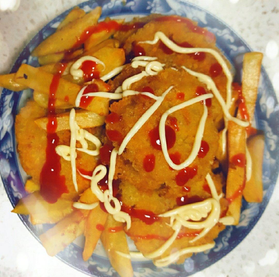 可乐饼 （肉末洋葱土豆饼）