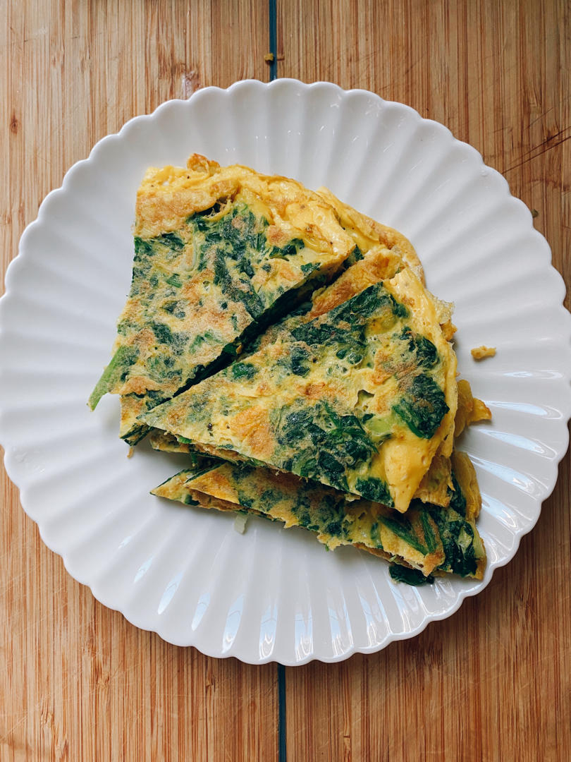 菠菜鸡蛋饼