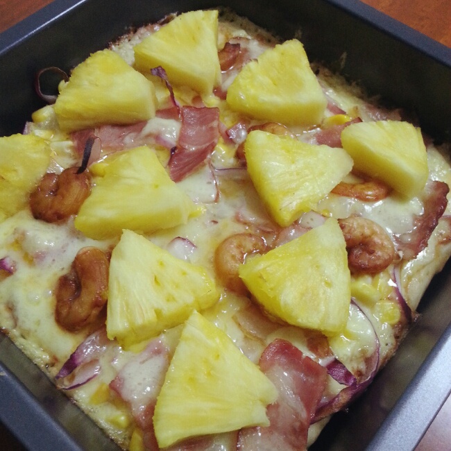 鲜虾培根薄披萨—海氏烤箱定制