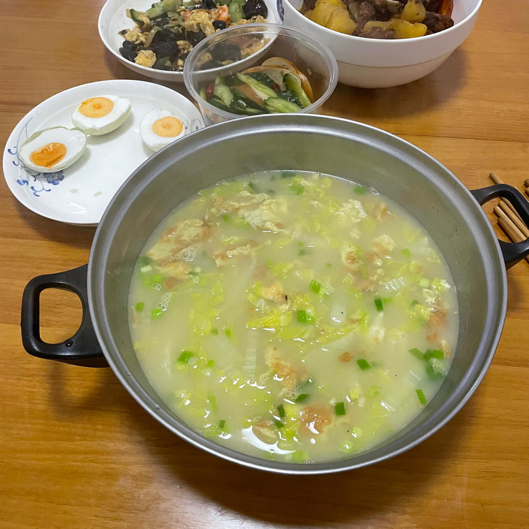 烂糊白菜鸡蛋汤