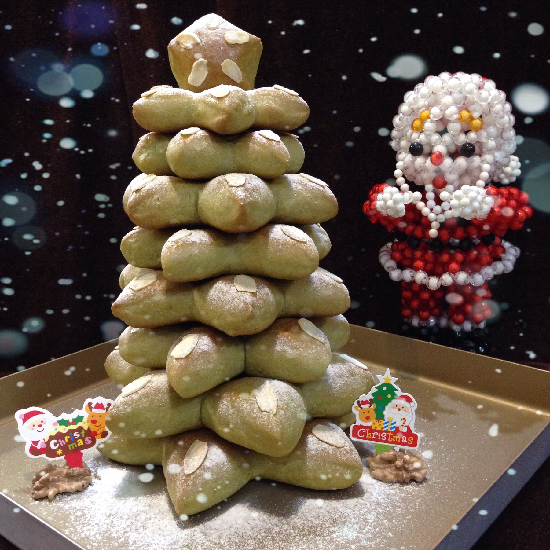圣诞树面包