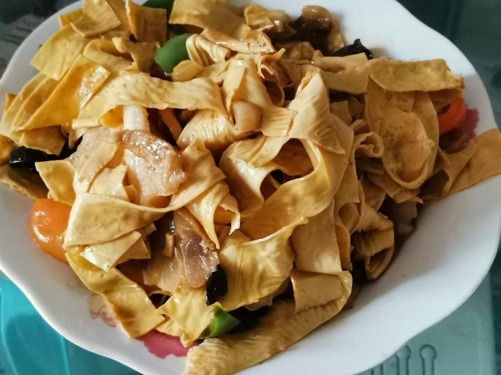 沧海笑客做的油豆皮炒肉