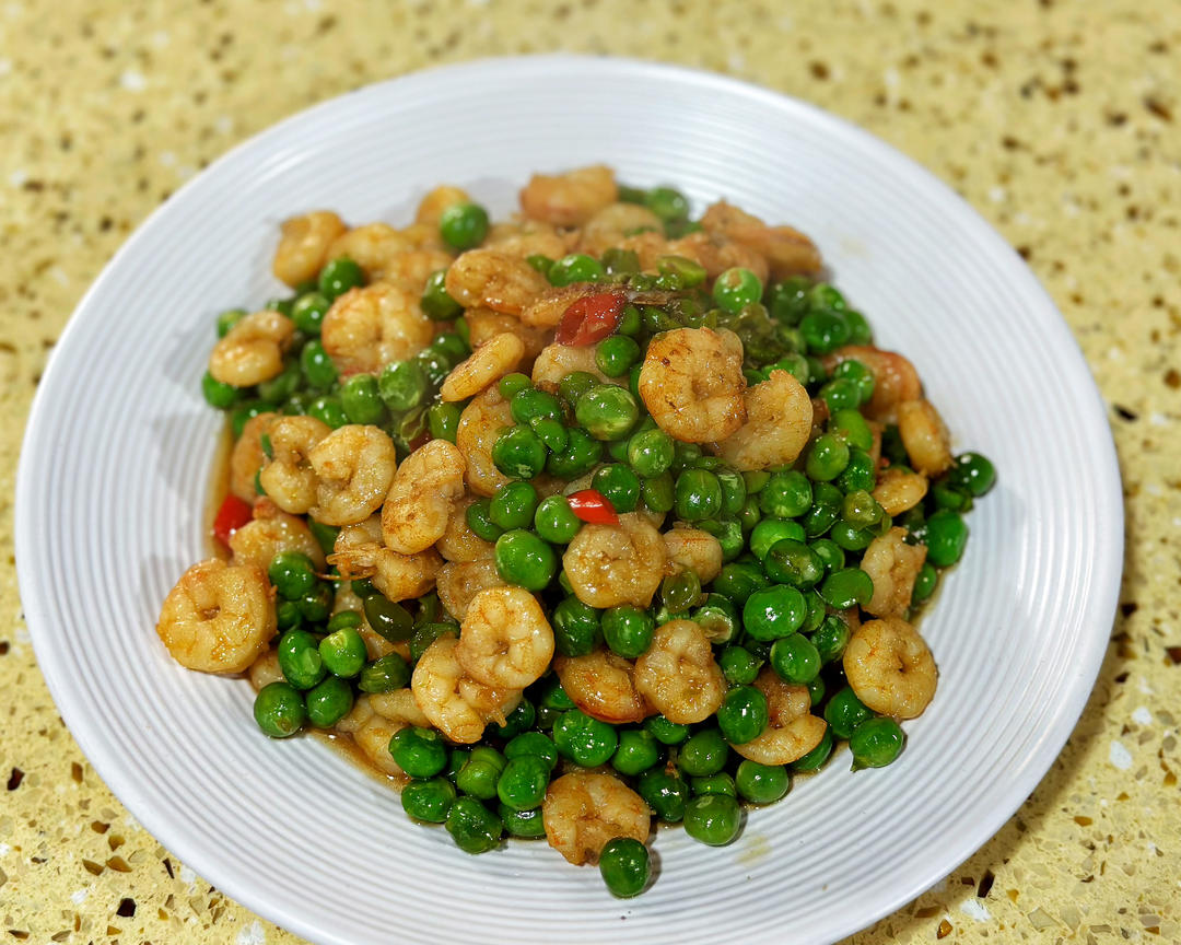 家常小炒豌豆虾仁