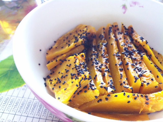 微波炉蒸南瓜