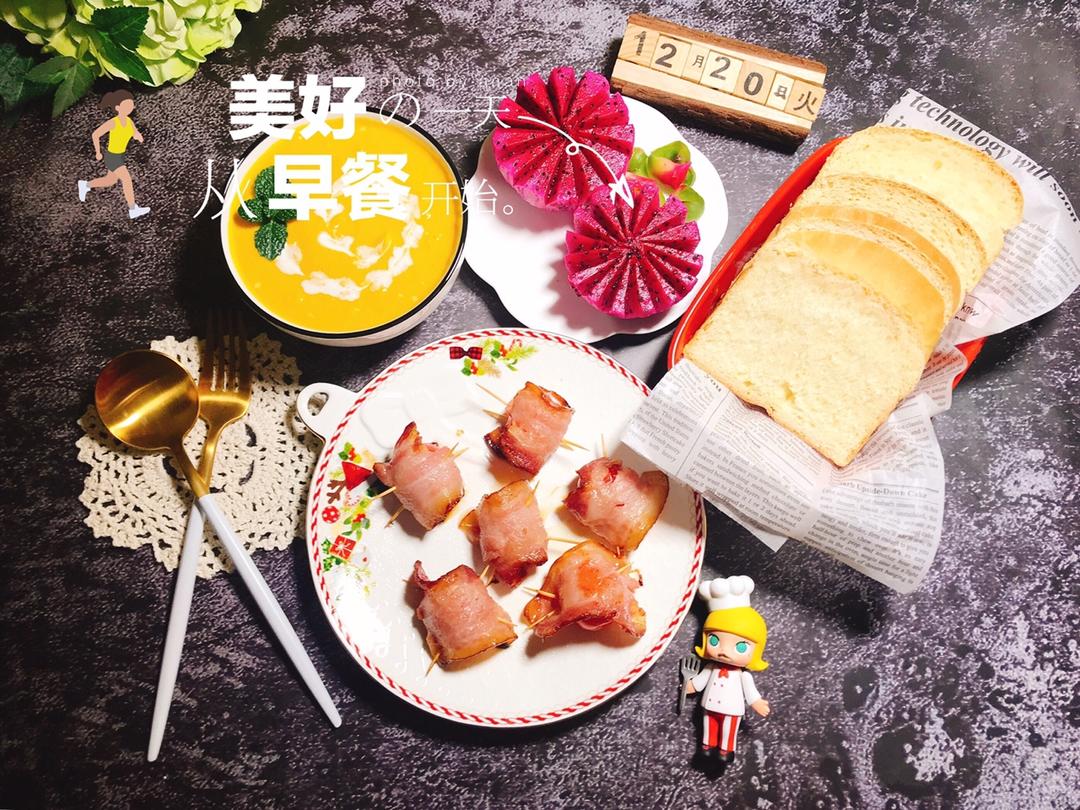 香烤培根圣女果卷