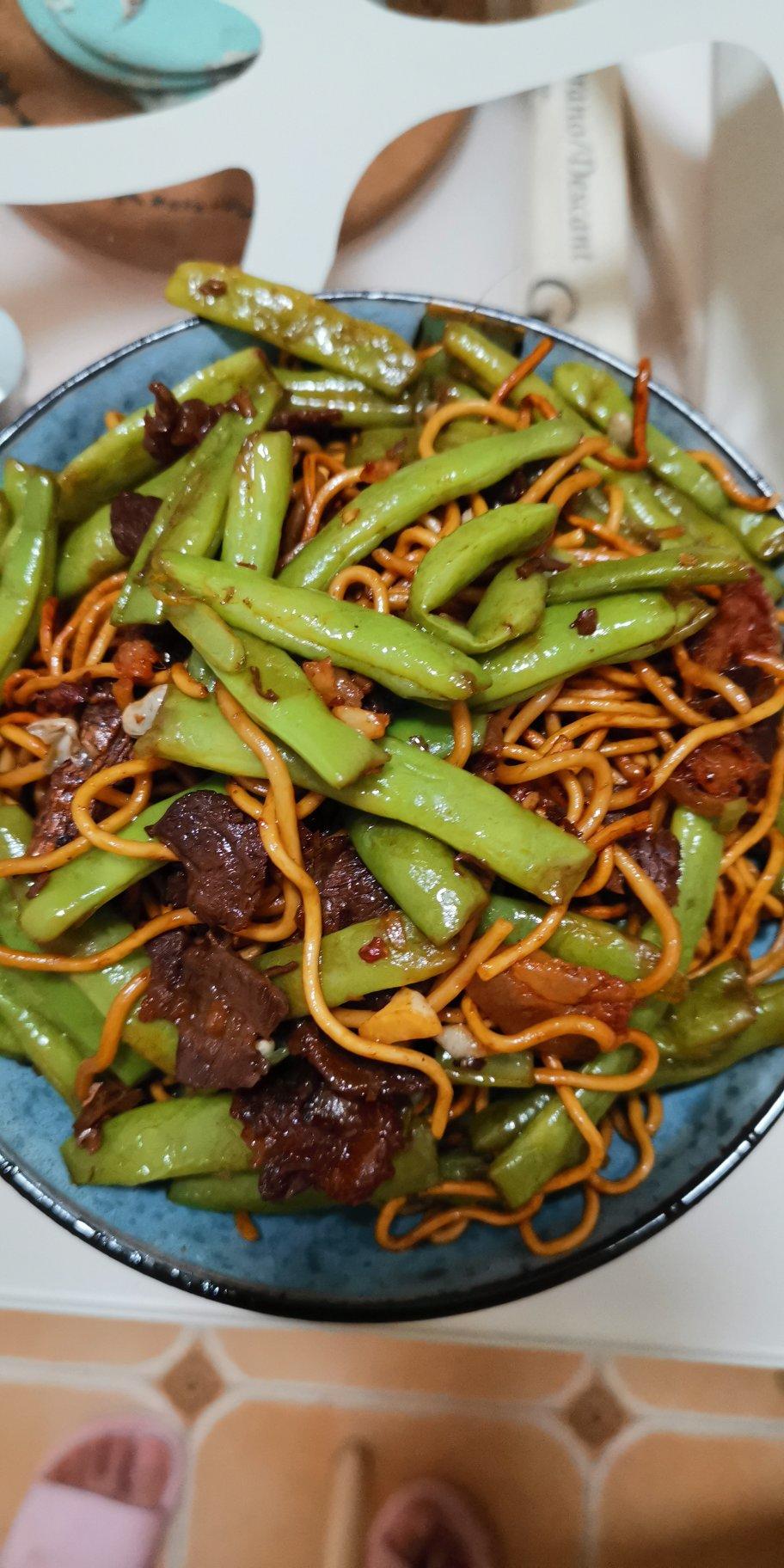 地道老北京扁豆焖面 豆角焖面 太好吃小心吃撑哦