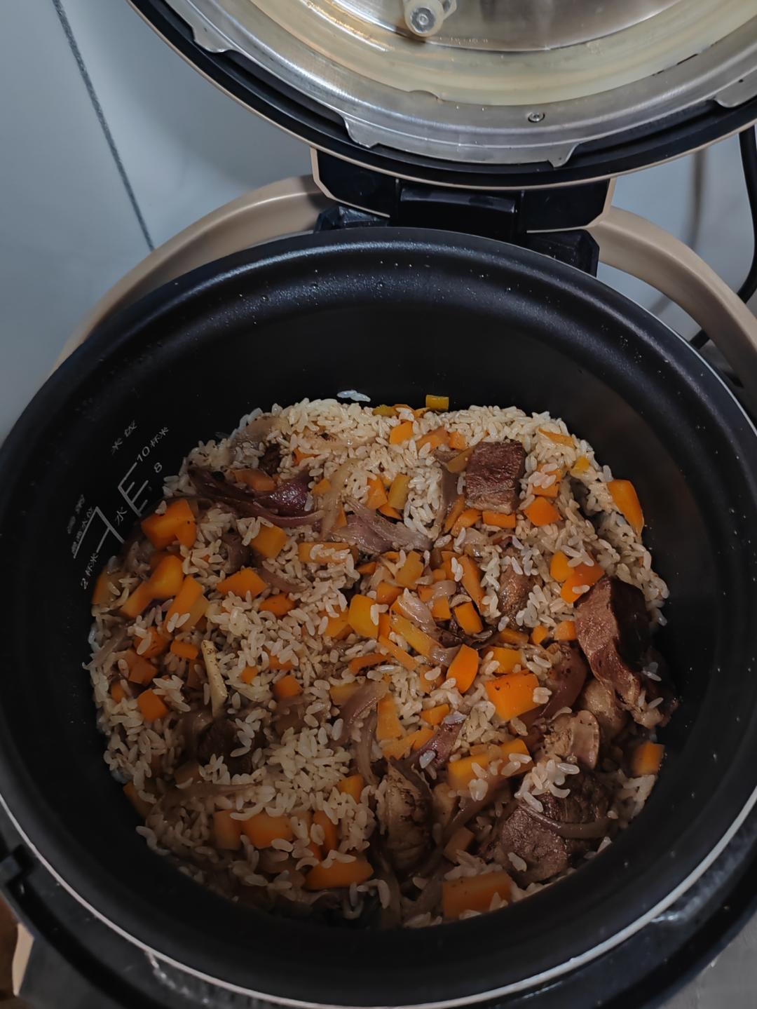 电饭煲羊肉手抓饭（超详细快手）的做法 步骤4