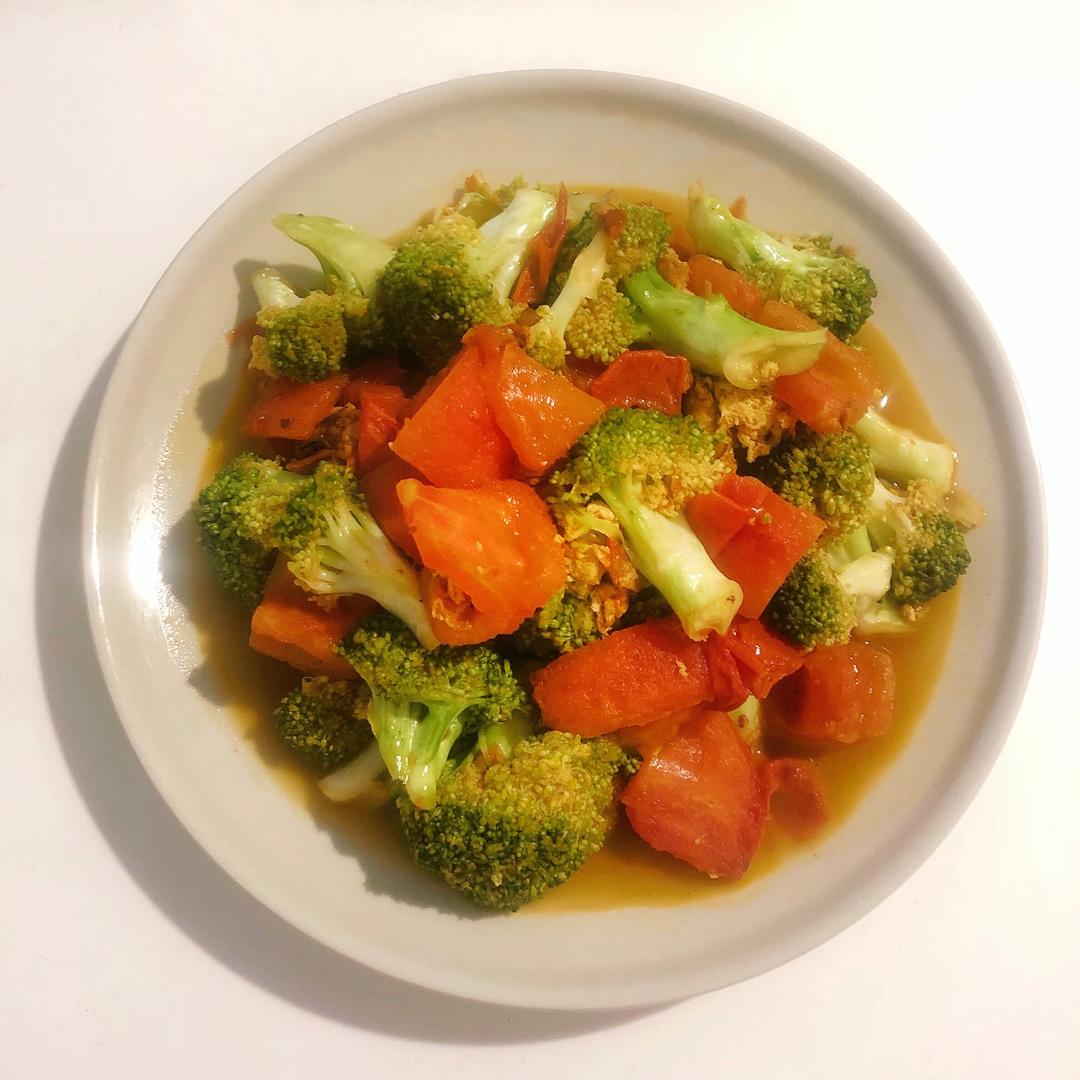 蕃茄炒西兰花