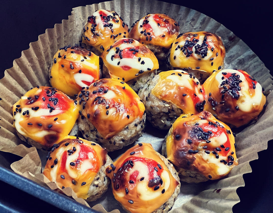 孩子们超喜欢的芝士烤饭团（空气炸锅版）