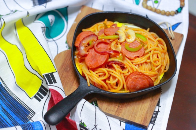 【深夜食堂】铁板那不勒斯风意大利面（拿波里意面）