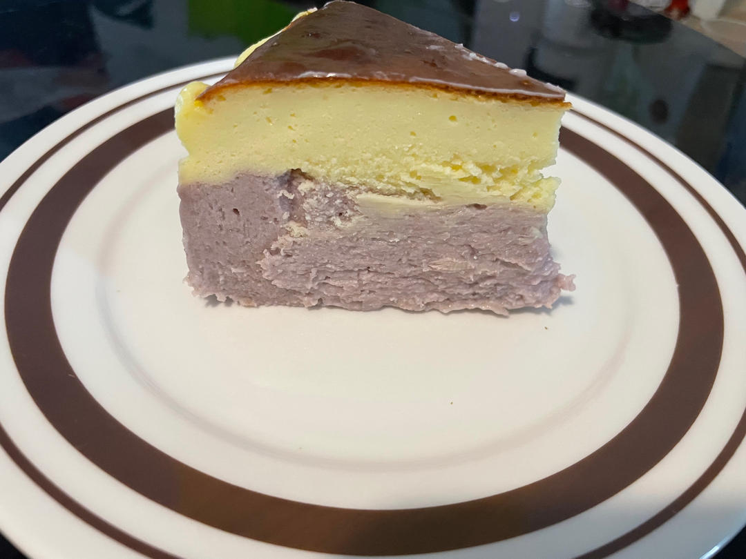 巨好吃的芋泥巴斯克蛋糕😍只需搅一搅就🉑