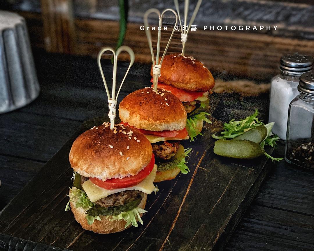 迷你汉堡包🍔 一口爆汁超快手牛肉饼（低脂美味汉堡夹心）开个方子自己记录一下