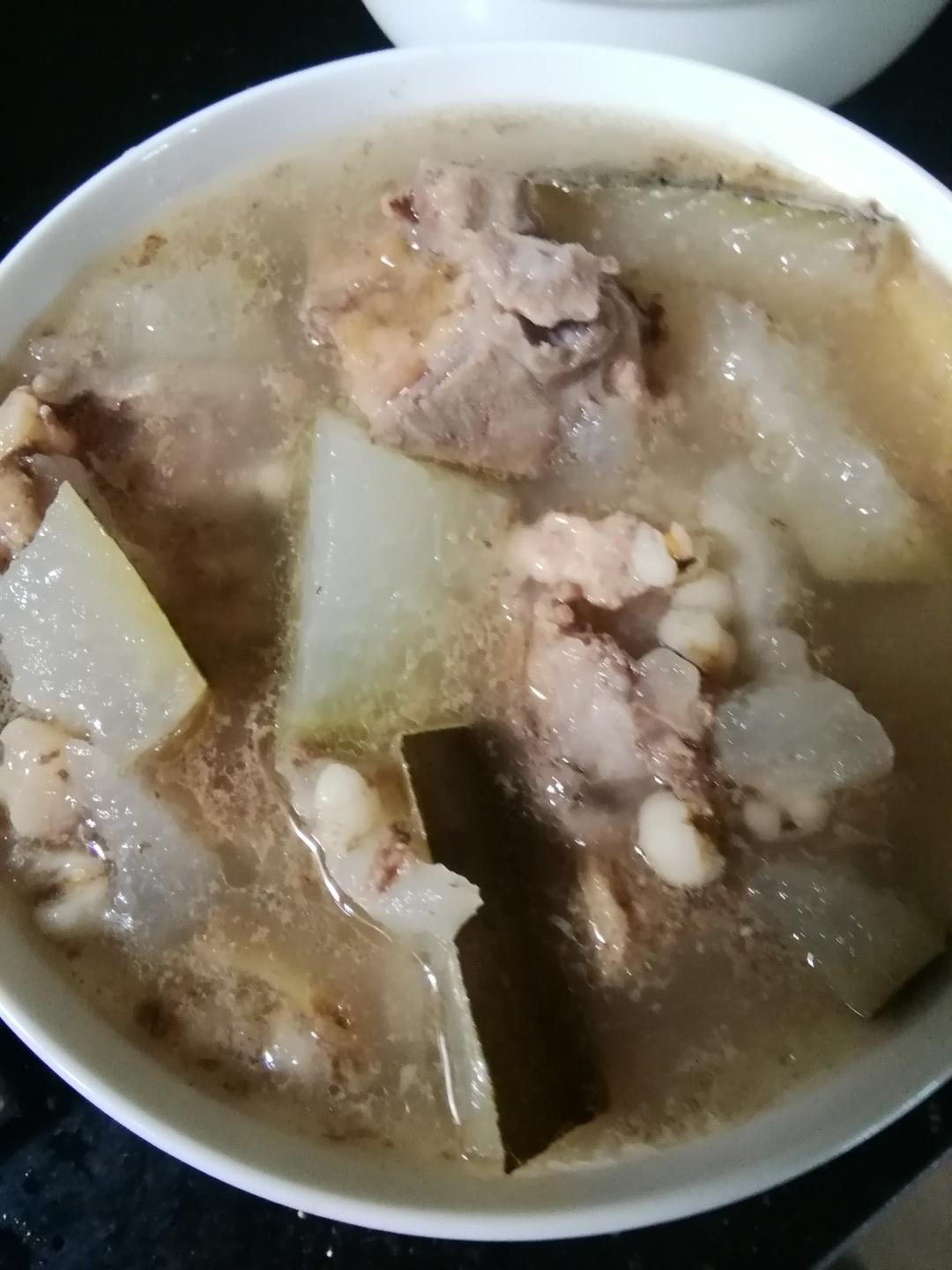 peacefulqueen做的冬瓜薏米龙骨汤