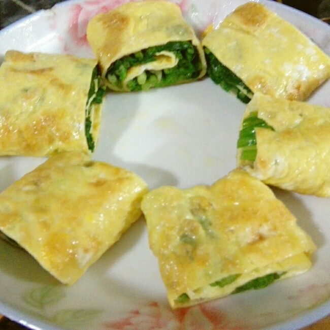 好吃又简单的鸡蛋菠菜卷