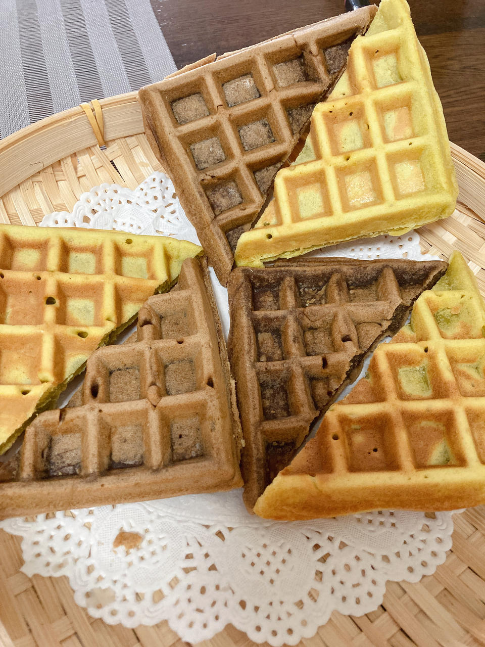 双色华夫饼