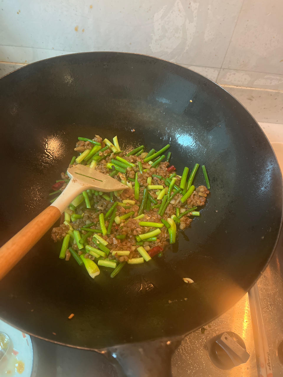 超下饭的蒜苔炒肉末