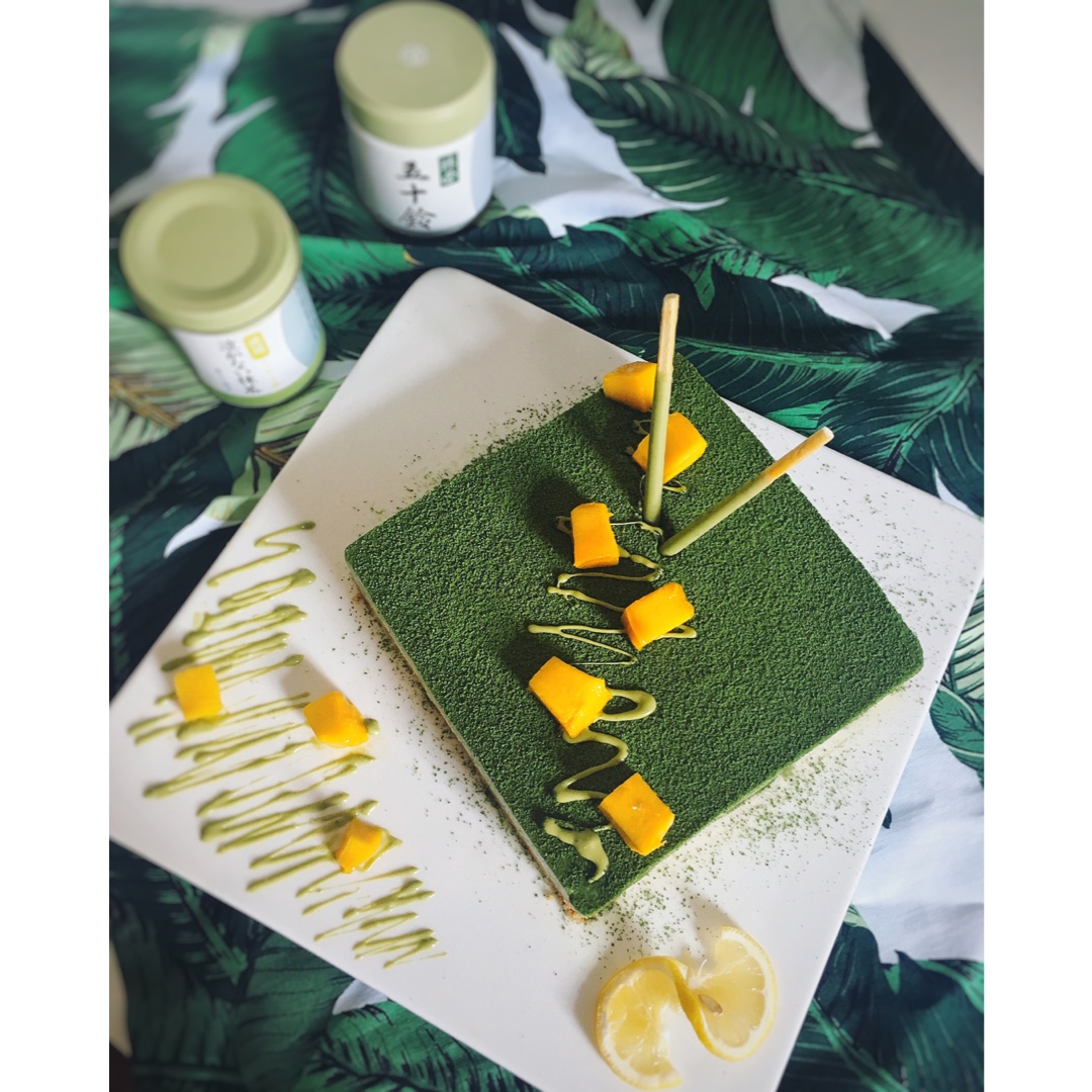 抹茶红豆冻芝士