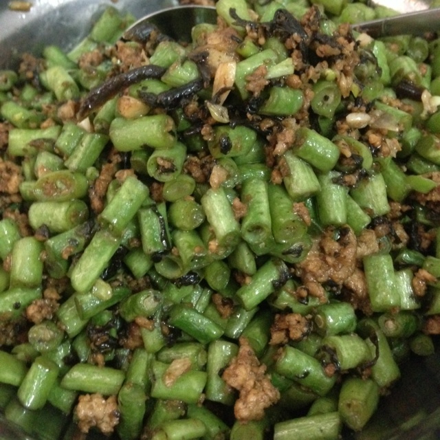 肉沫豆角下饭菜