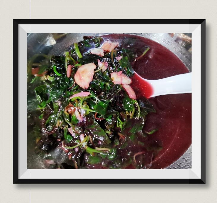 上湯拍蒜紫莧菜