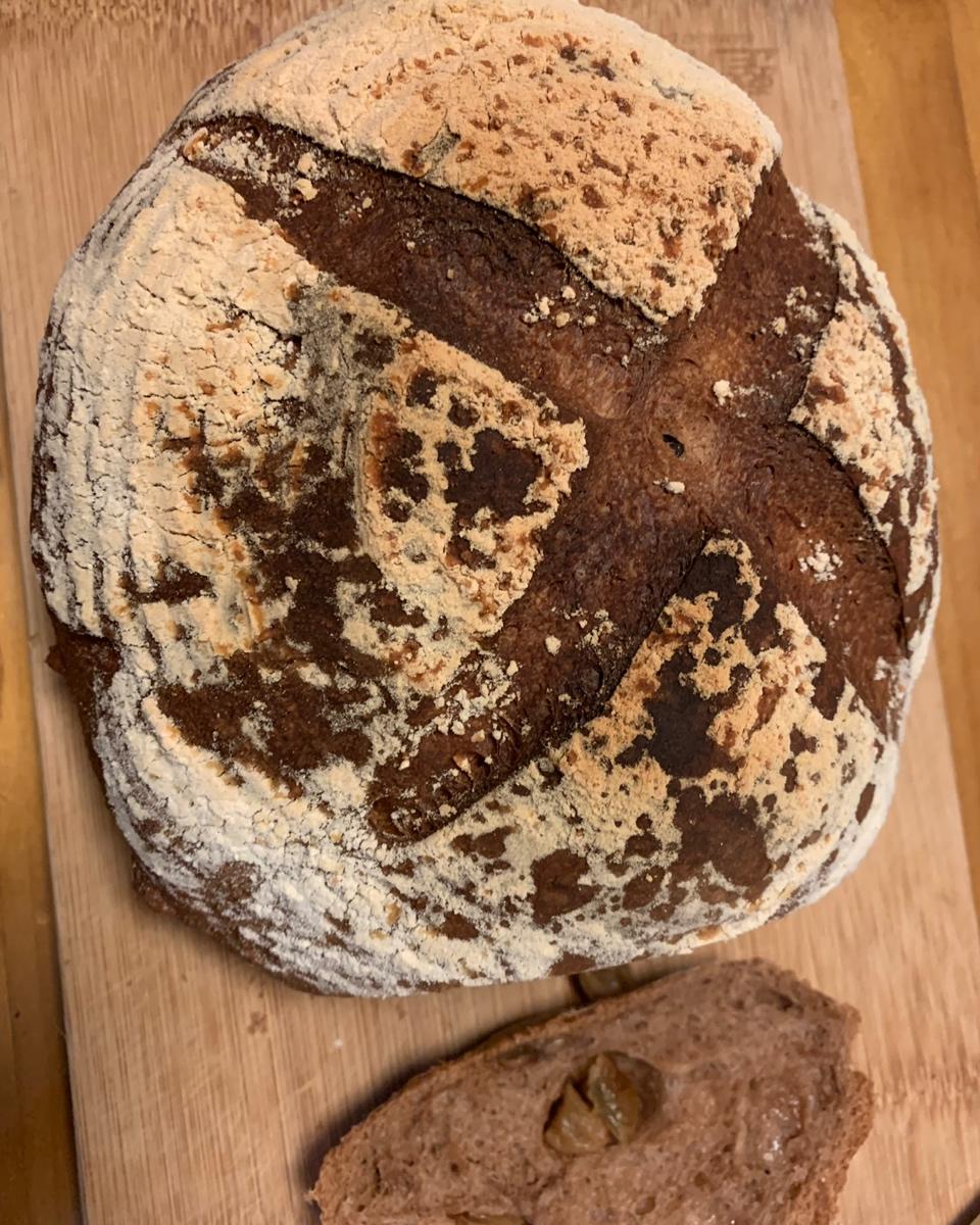 蔓越莓全麦黑糖面包