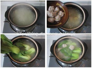 生汆丸子三鲜汤的做法 步骤5