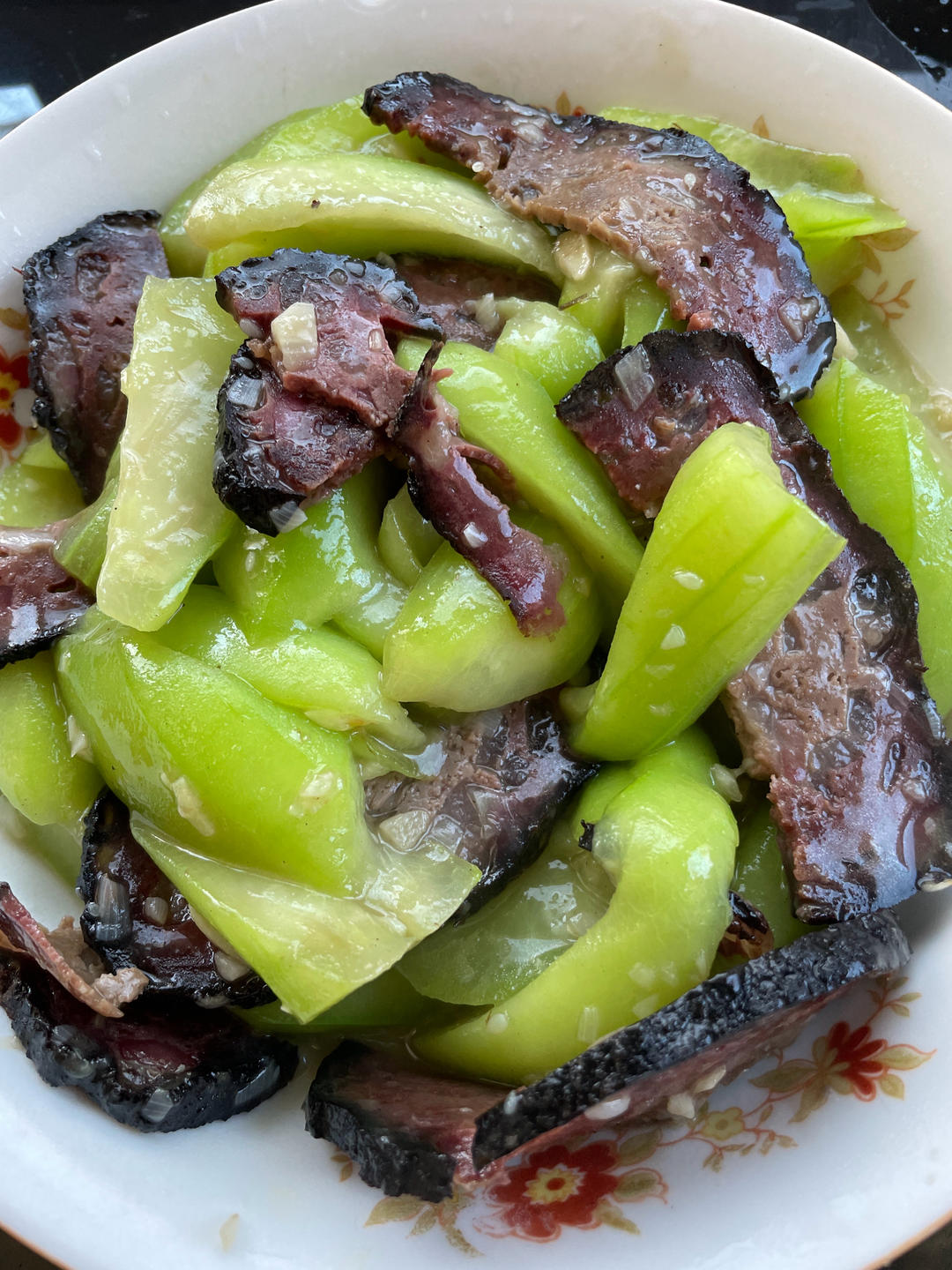 家常丝瓜炒肉