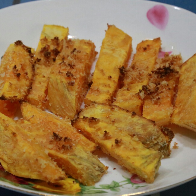 椰蓉烤红薯条（健康夜宵）