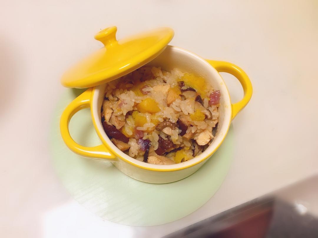 南瓜鸡肉饭