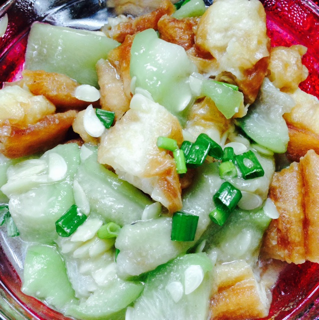丝瓜烩油条