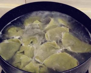 杏鲍菇鲜肉荠菜抹茶水饺——记录今日鲜采的自种杏鲍菇的做法 步骤9