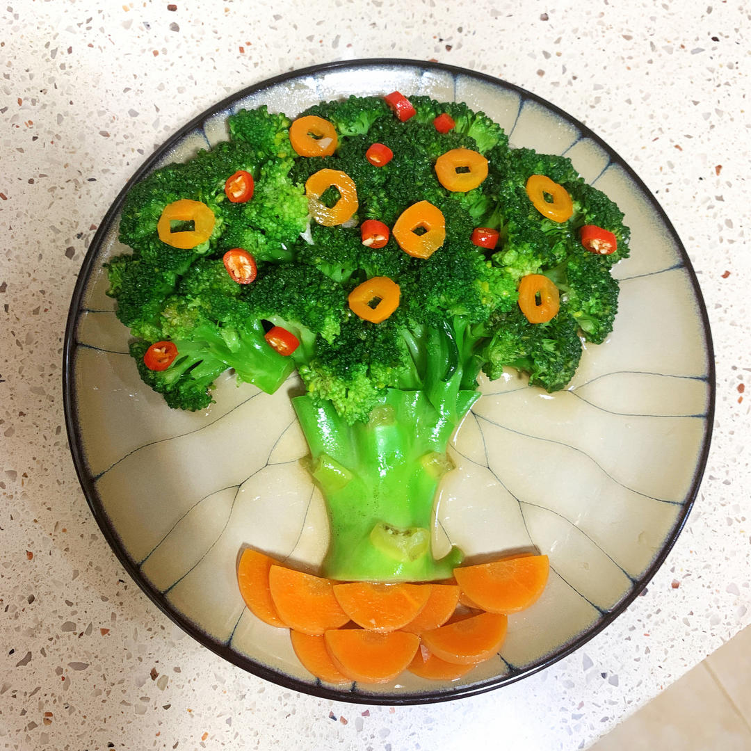 年夜菜之吉祥发财树（辣汁西兰花）