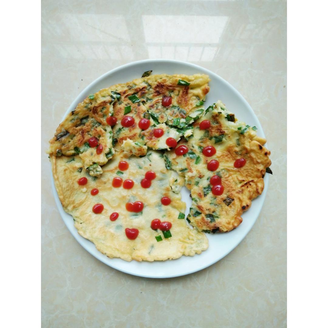 韭菜鸡蛋摊饼